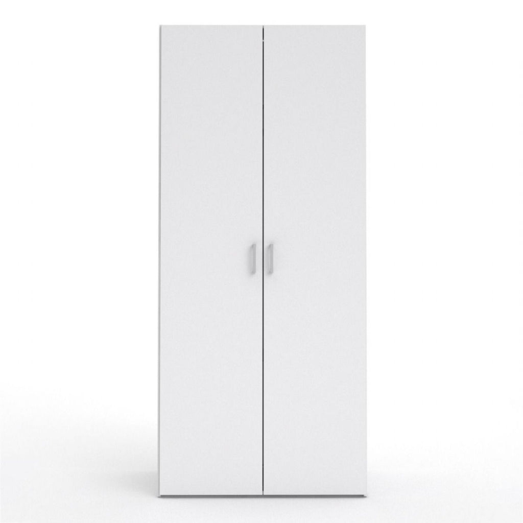 Simple White 2 Door Double Wardrobe