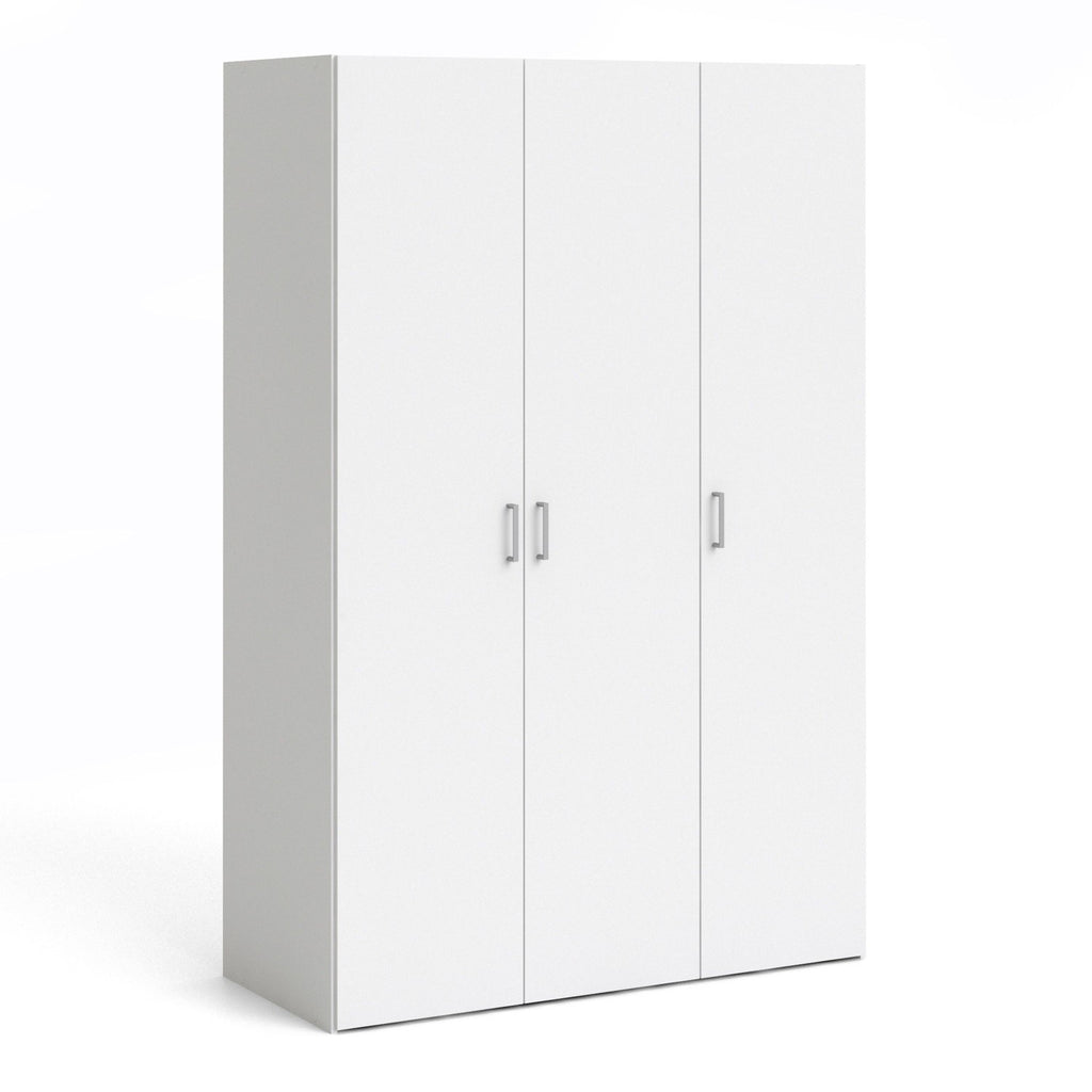 Simple White 3 Door Triple Wardrobe