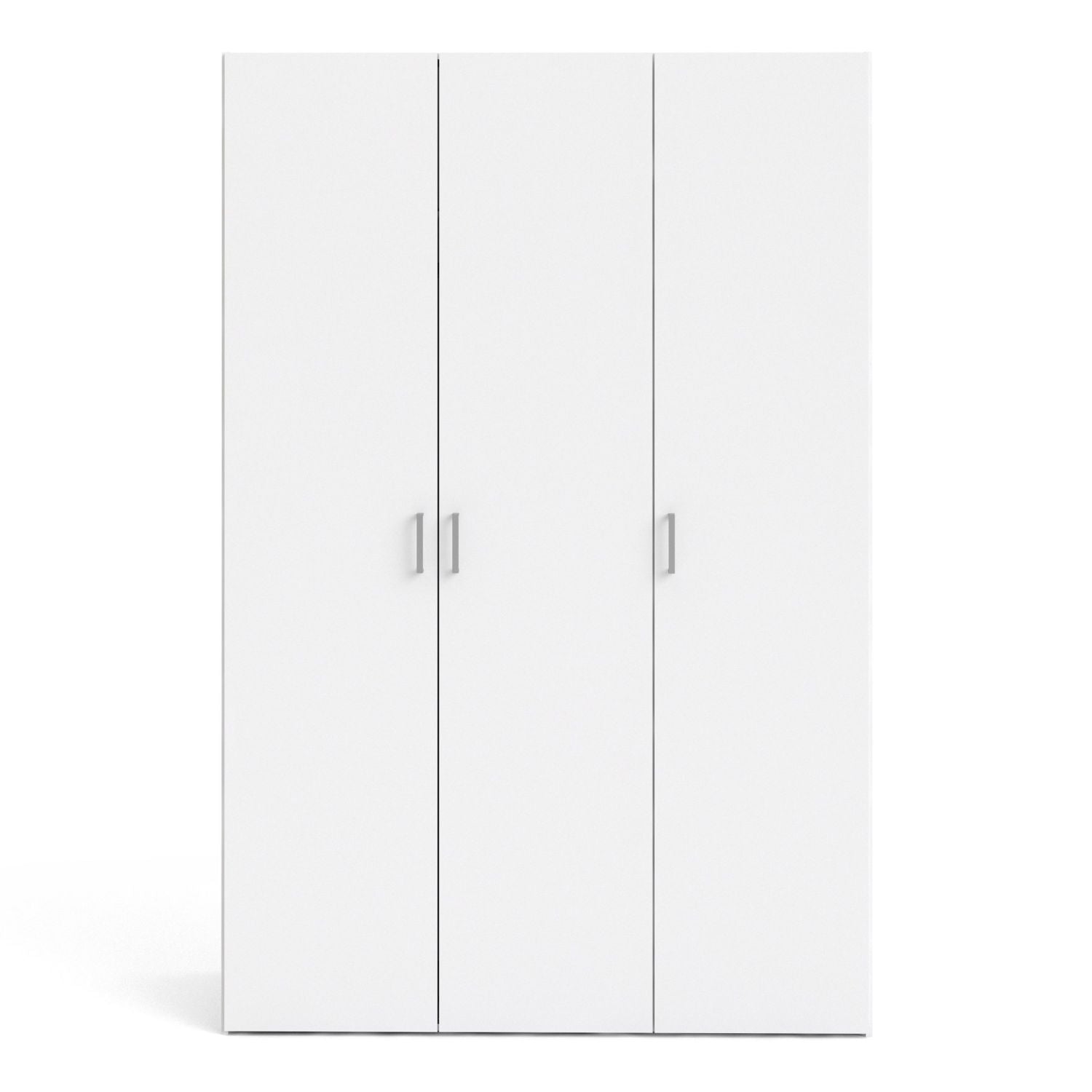 Simple White 3 Door Triple Wardrobe
