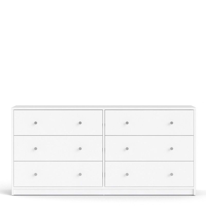 Chest of 6 Drawers (3+3) in White