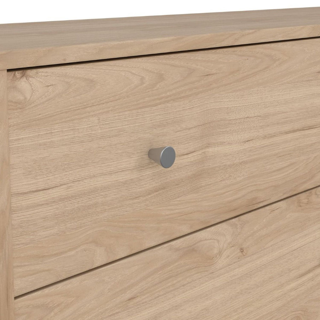 143cm Wide Midi Chest of 6 Drawers in Jackson Hickory Oak