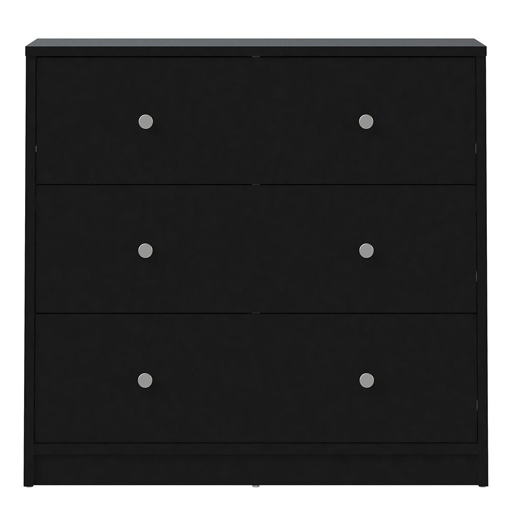 Chest of 3 Drawers in Black