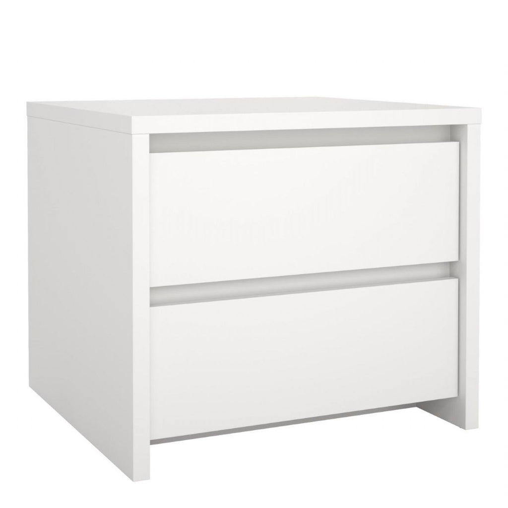 Next Nightstand 2 Drawers White
