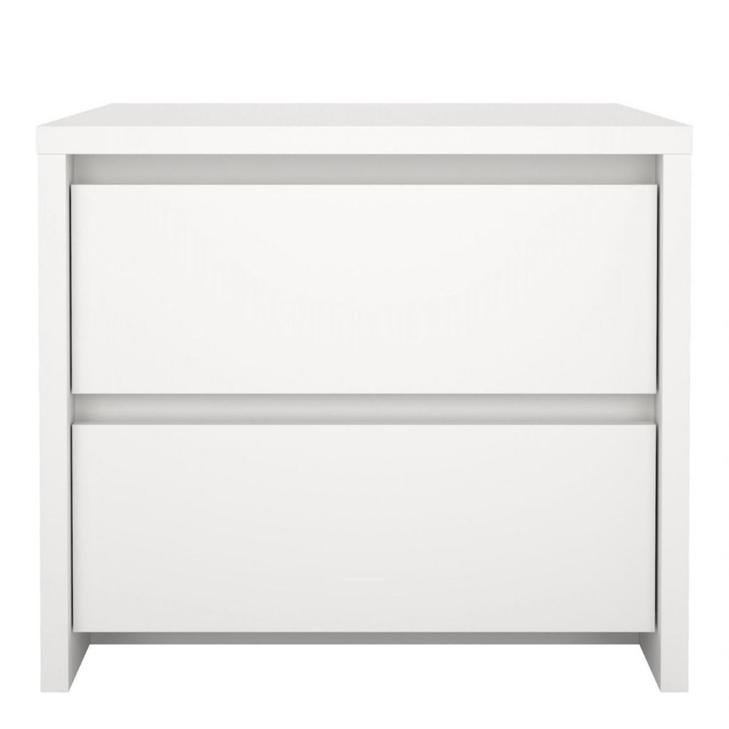 Next Nightstand 2 Drawers White
