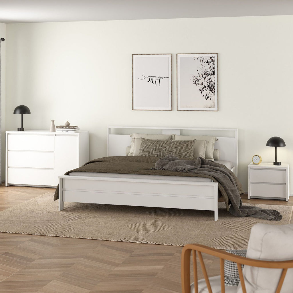Next Nightstand 2 Drawers White