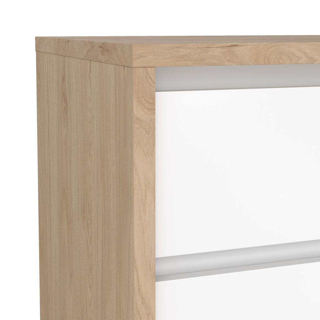 Next Nightstand 2 Drawers Jackson Hickory White High Gloss