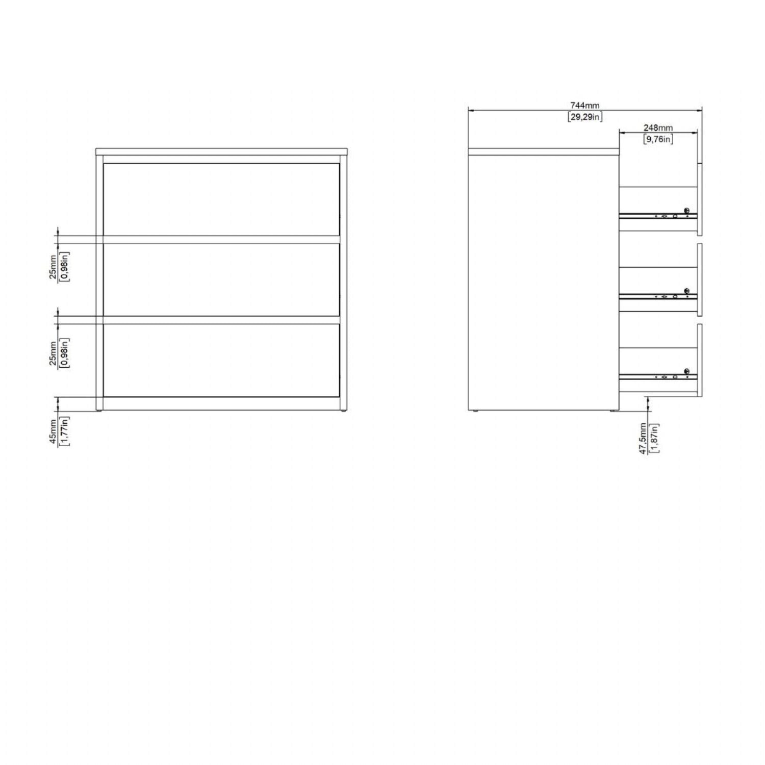 Next Chest 3 Drawers White