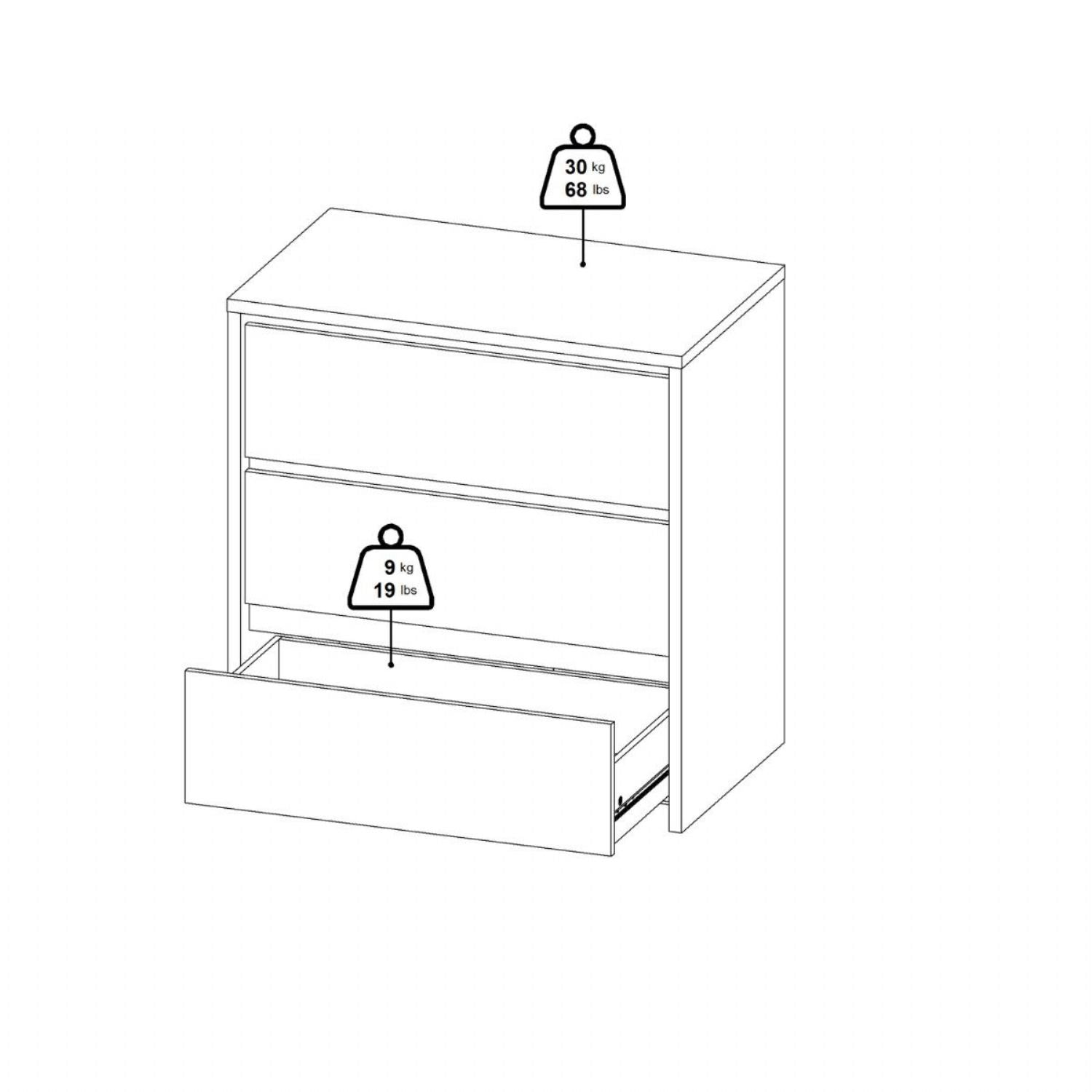 Next Chest 3 Drawers White