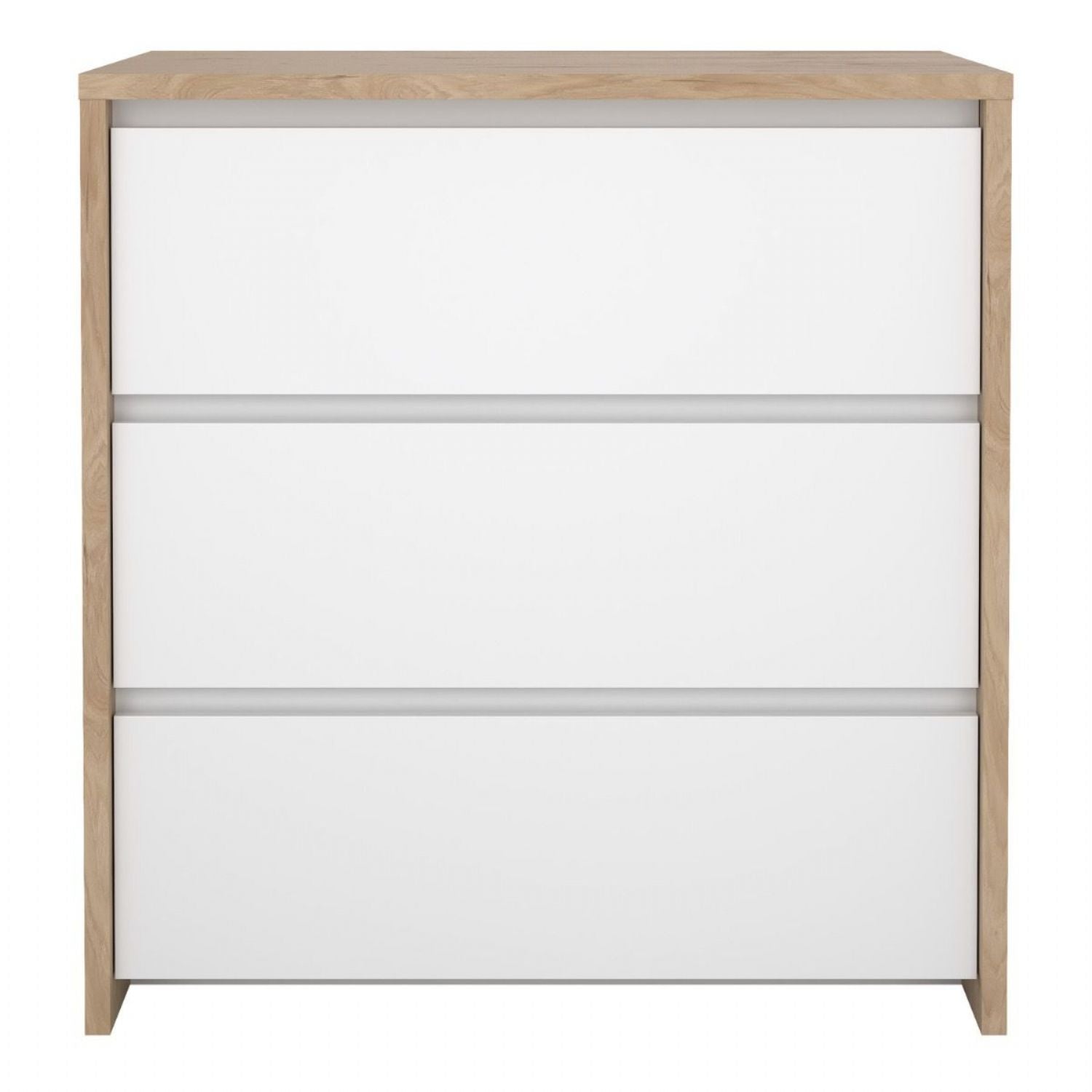 Next Chest 3 Drawers Jackson Hickory White High Gloss