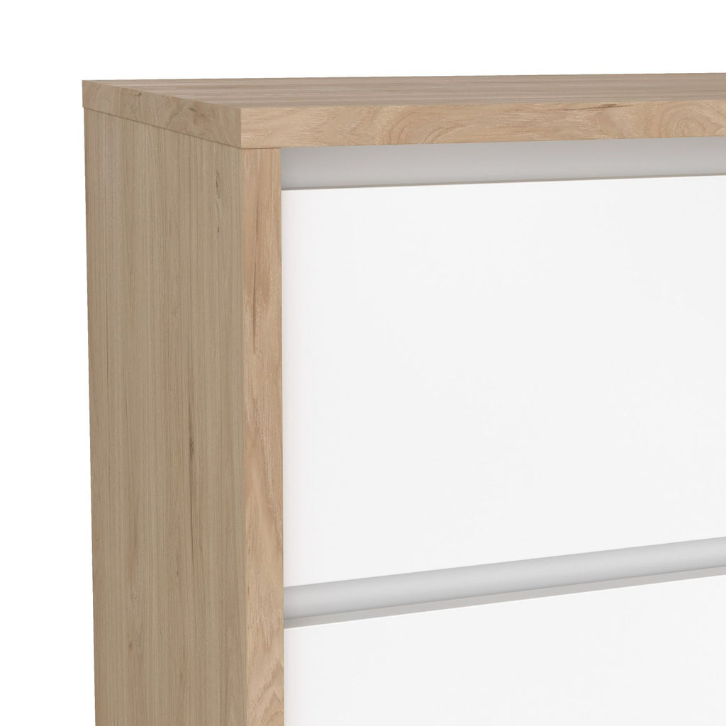 Next Chest 3 Drawers Jackson Hickory White High Gloss