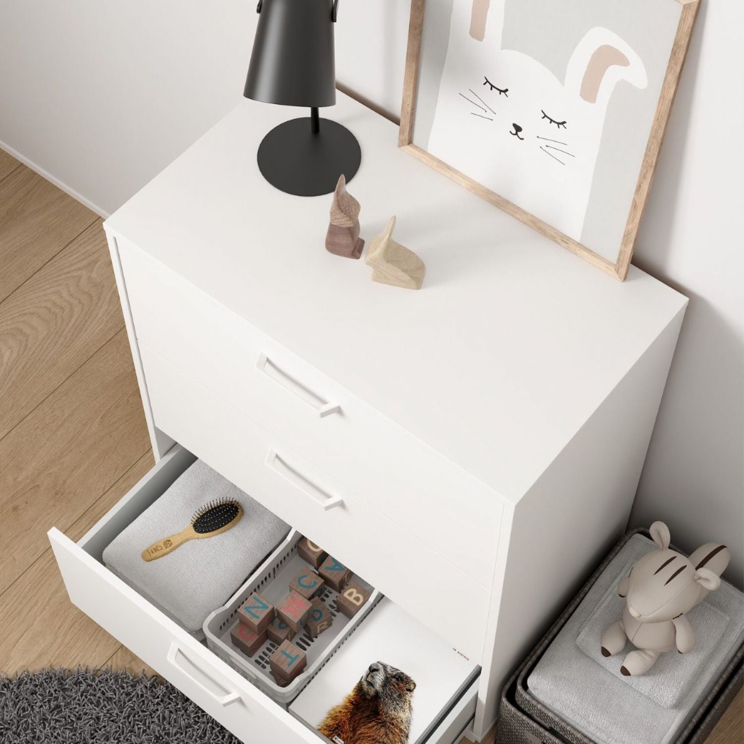 Sofia Chest 3 Drawers White