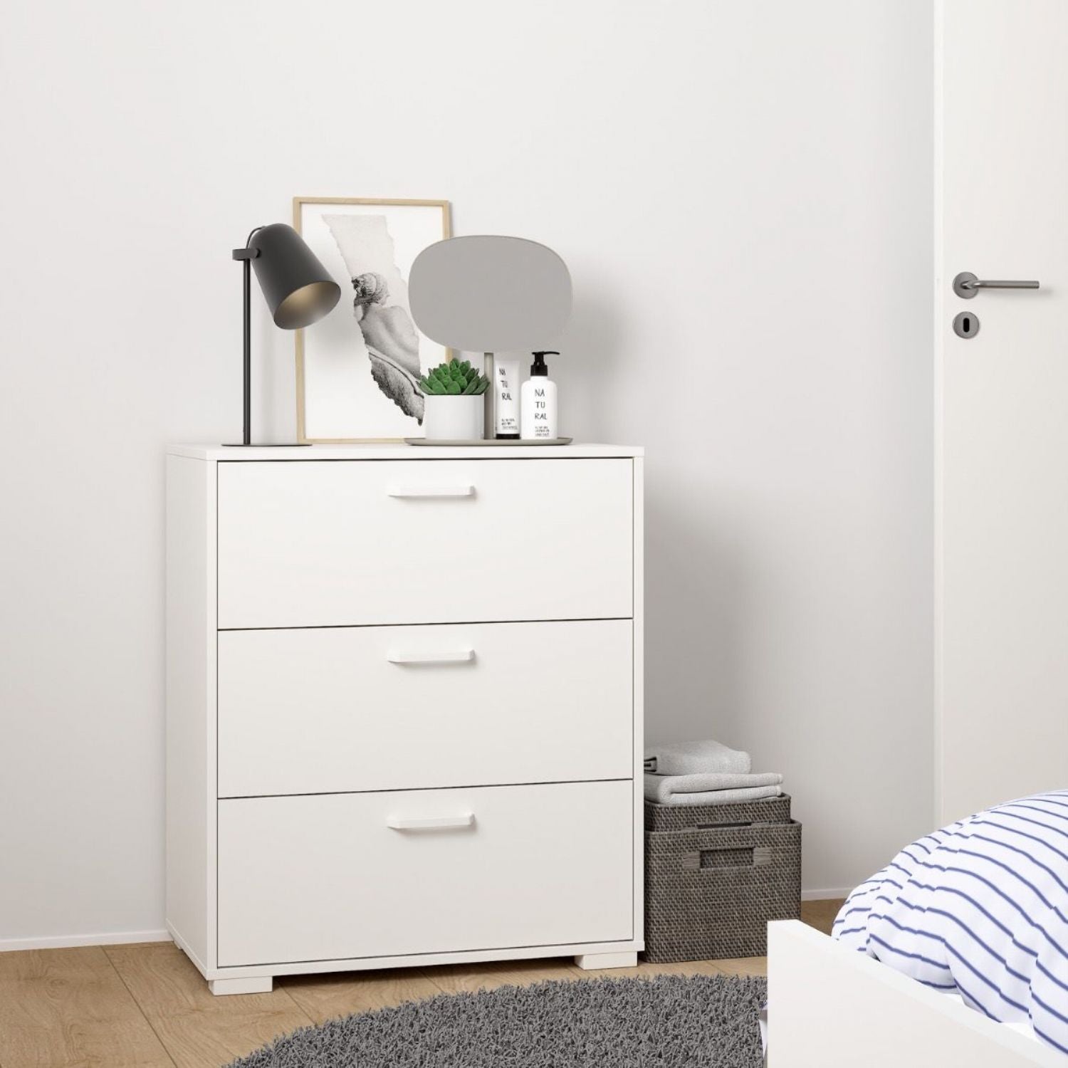 Sofia Chest 3 Drawers White