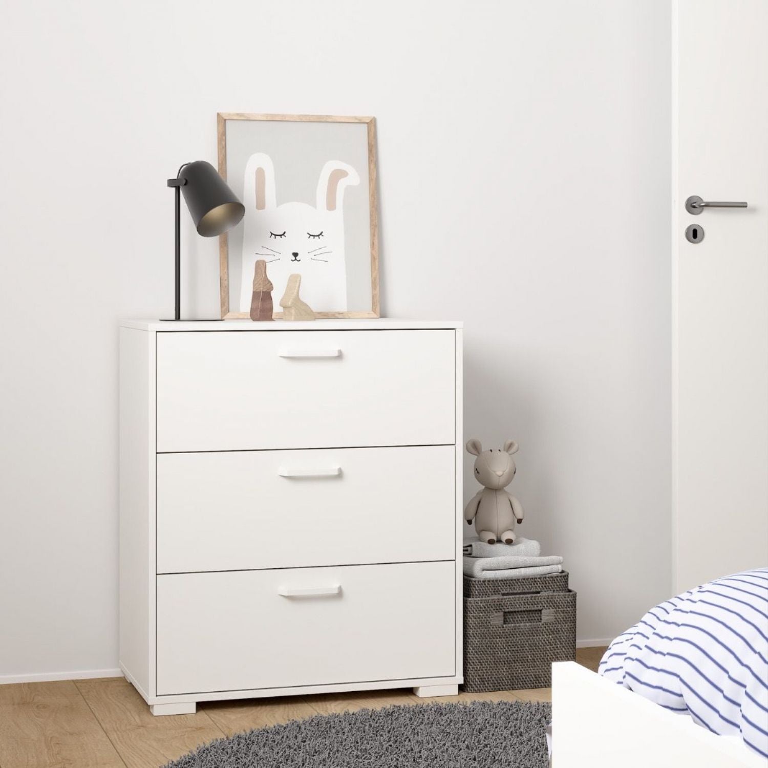 Sofia Chest 3 Drawers White