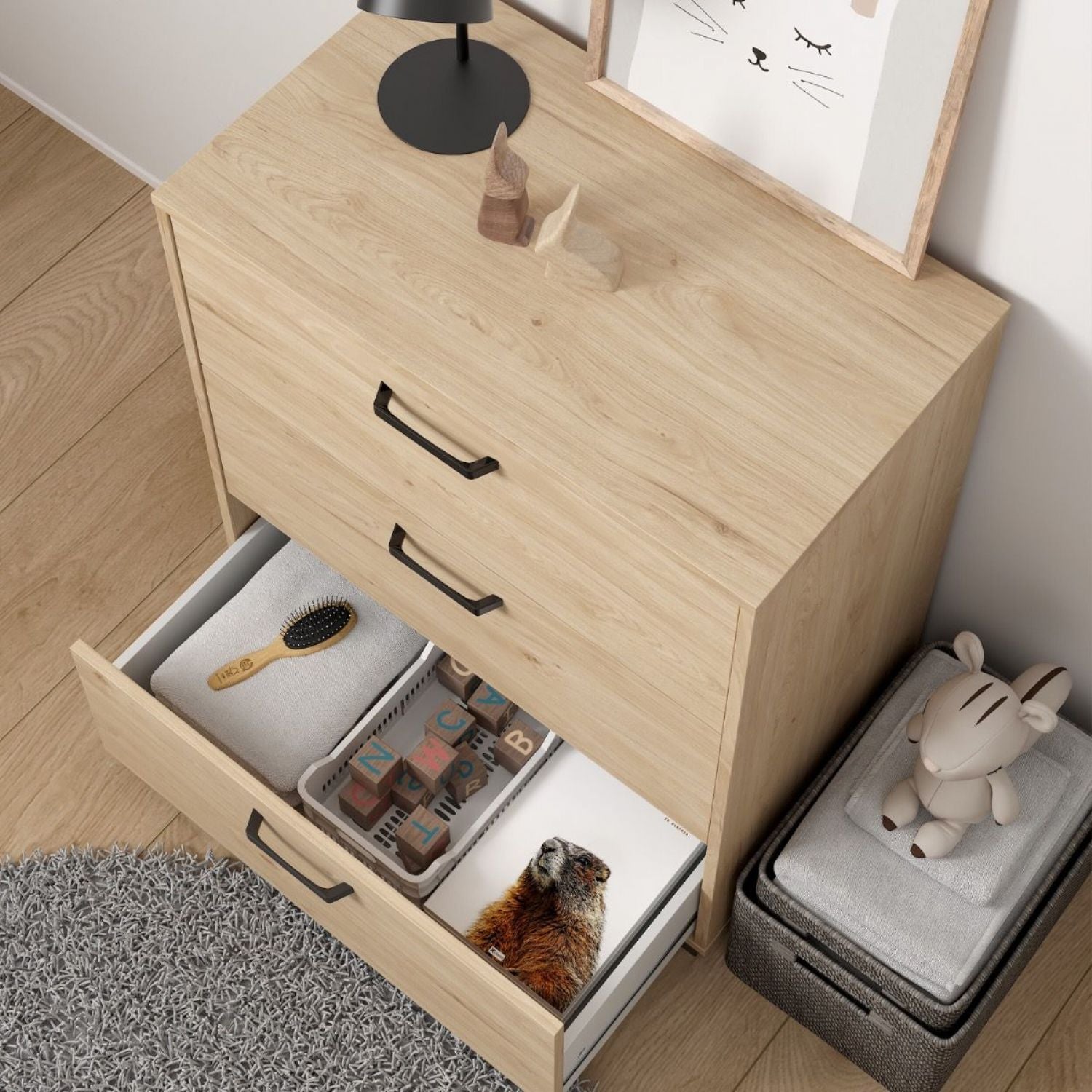 Sofia Chest 3 Drawers Jackson Hickory