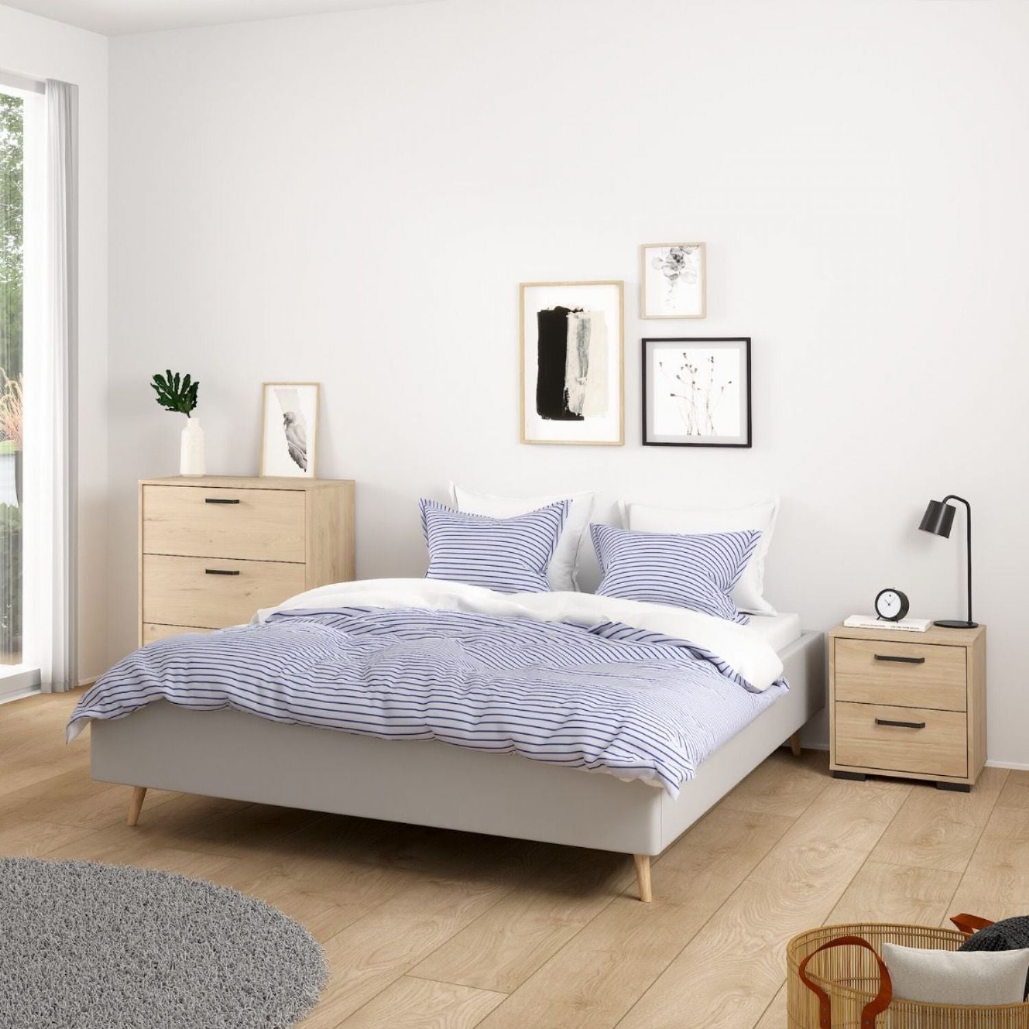 Sofia Nightstand 2 Drawers Jackson Hickory