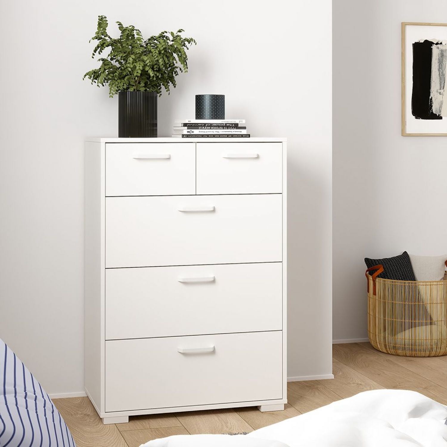 Sofia Chest 3 + 2 Drawers White