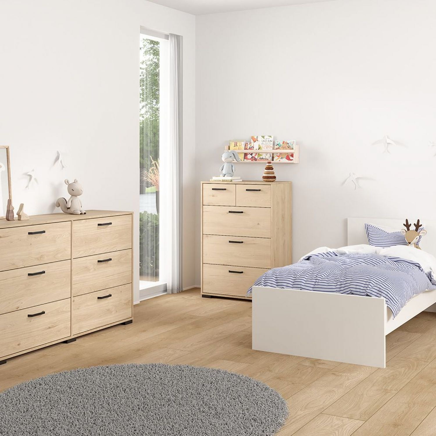 Sofia Chest 3 + 2 Drawers Jackson Hickory