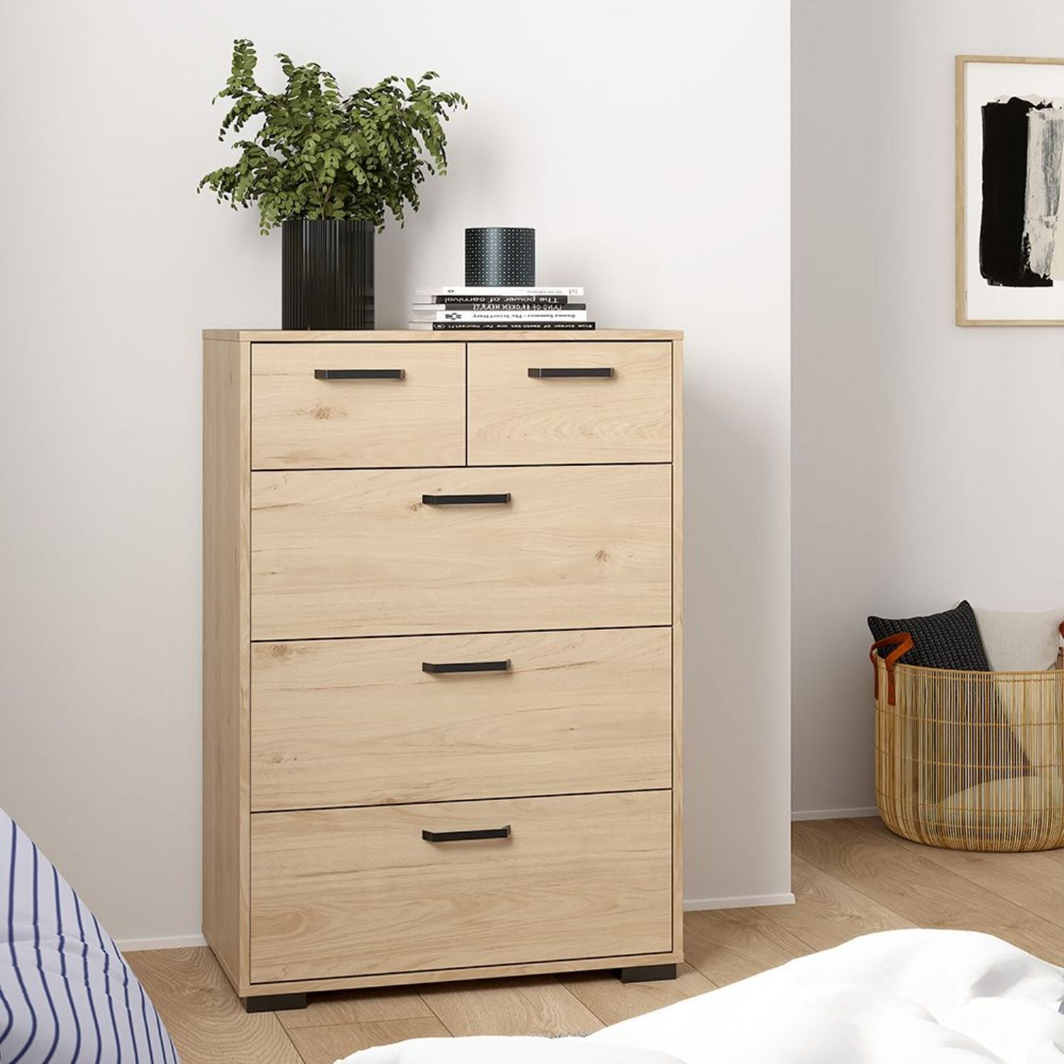 Sofia Chest 3 + 2 Drawers Jackson Hickory