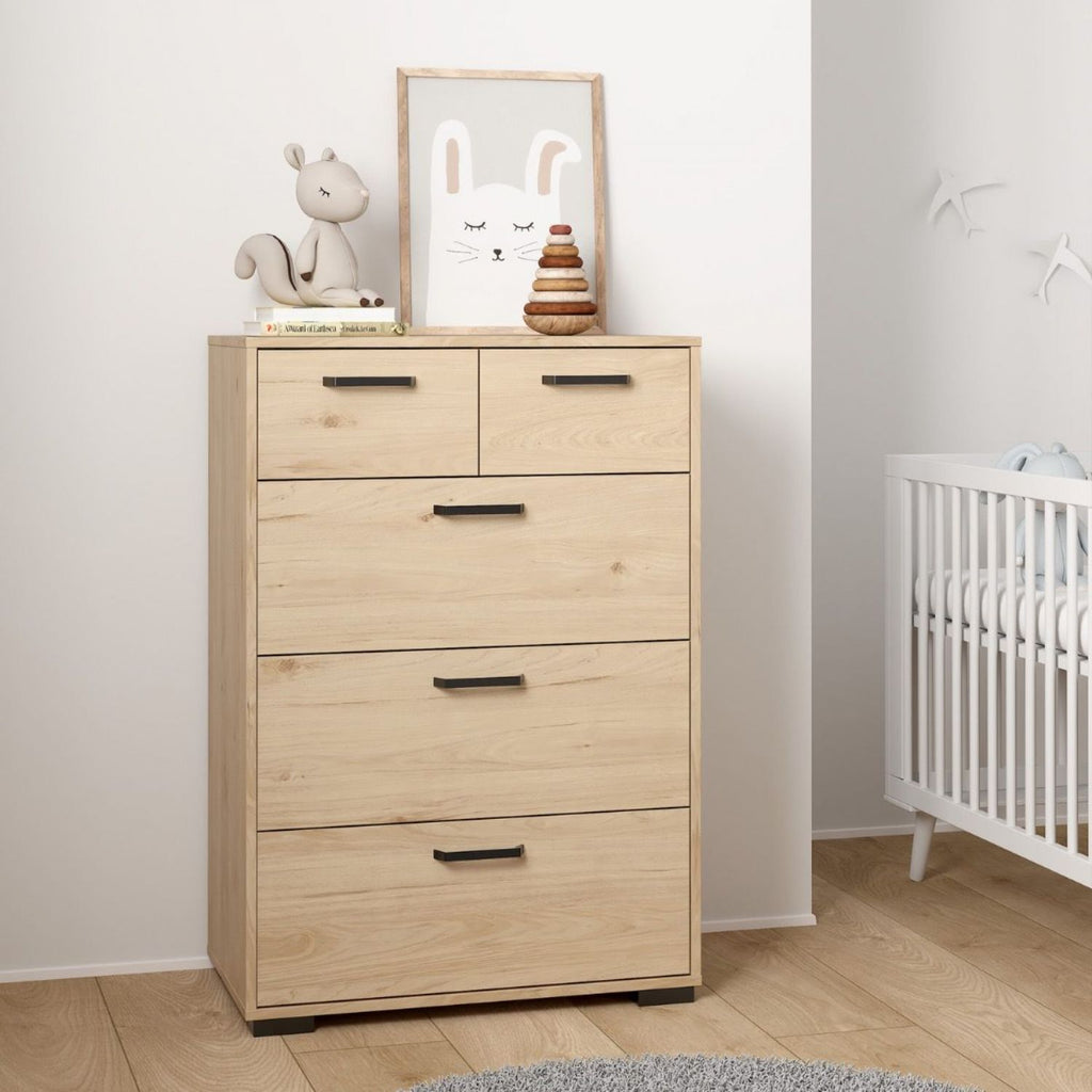 Sofia Chest 3 + 2 Drawers Jackson Hickory