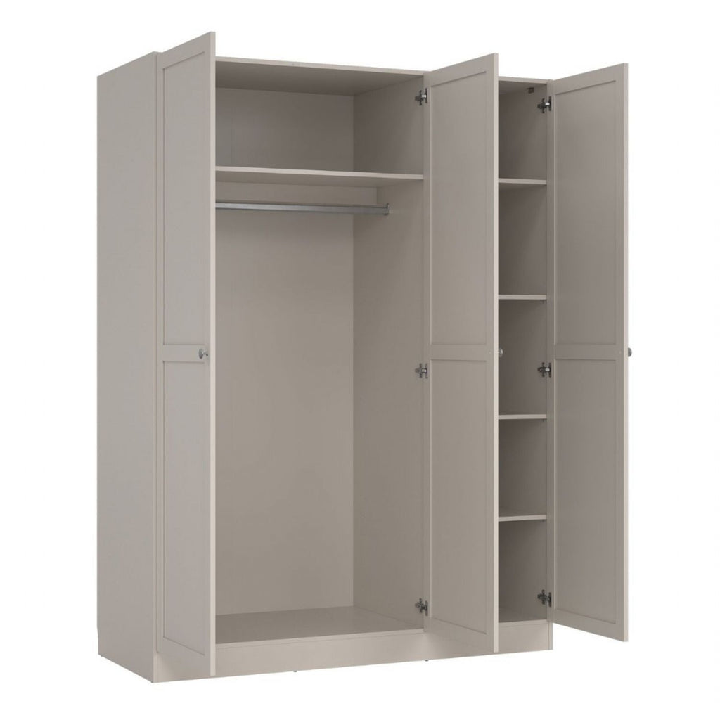 Brande Wardrobe with 3 Frame Doors in Cashmere