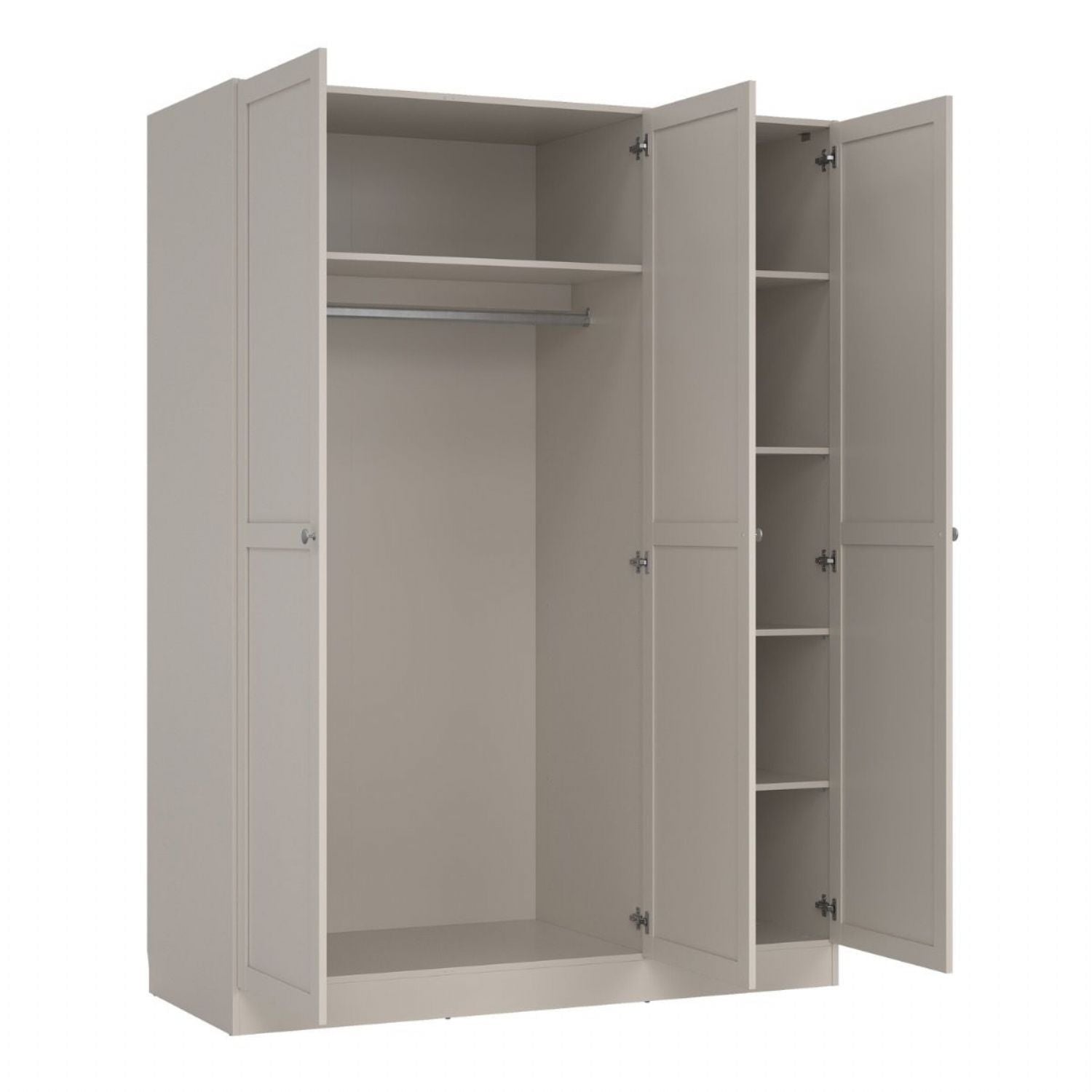 Brande Wardrobe with 3 Frame Doors in Cashmere