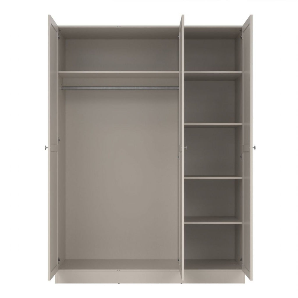 Brande Wardrobe with 3 Frame Doors in Cashmere