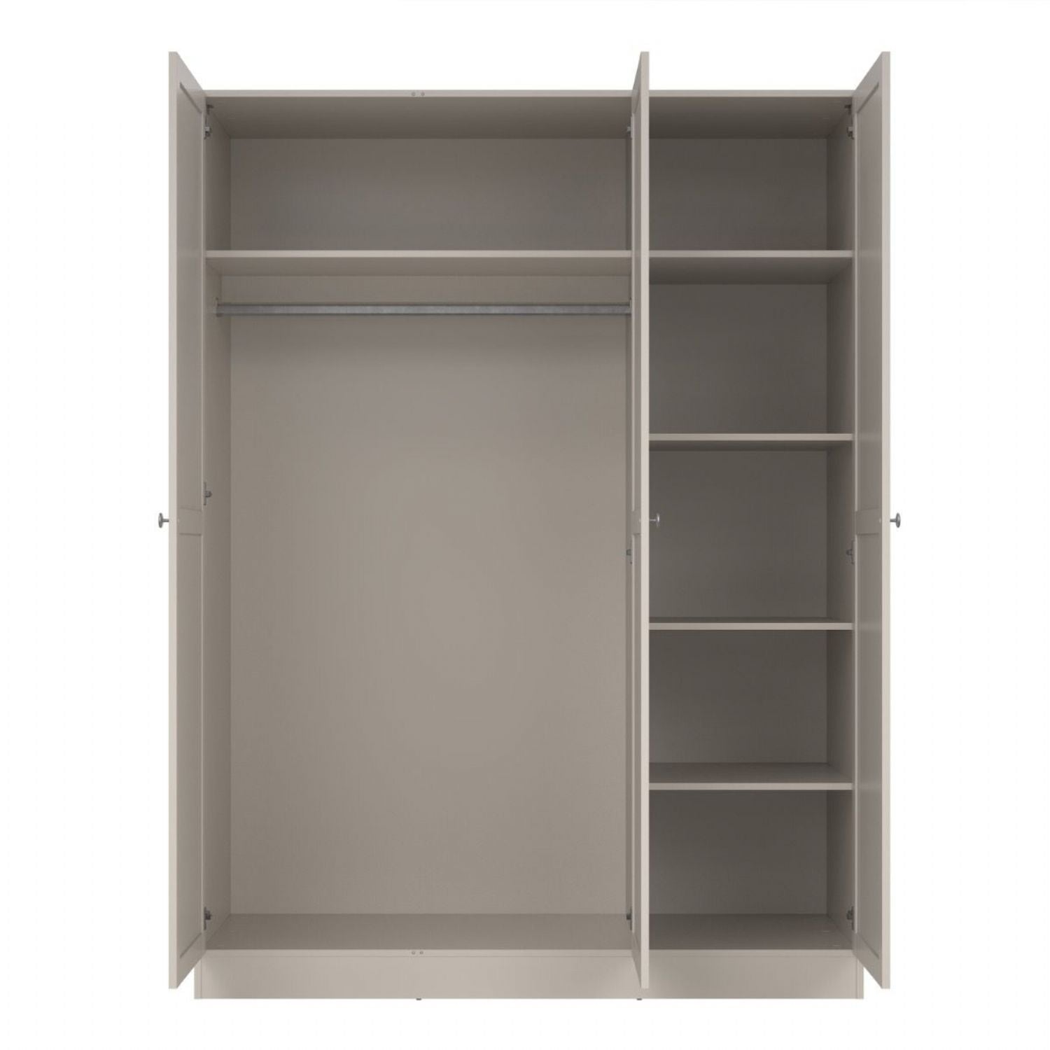 Brande Wardrobe with 3 Frame Doors in Cashmere