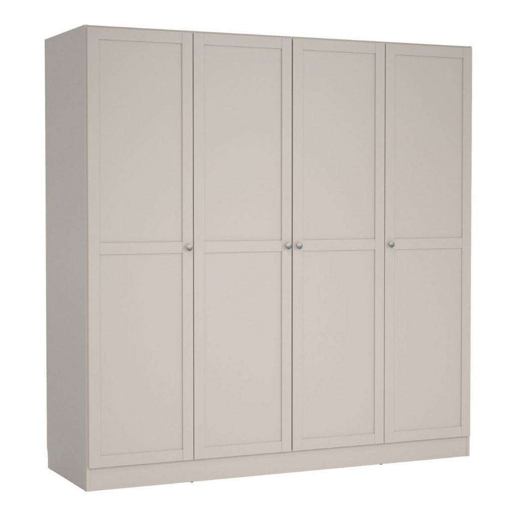Brande Wardrobe with 4 Frame Doors in Cashmere