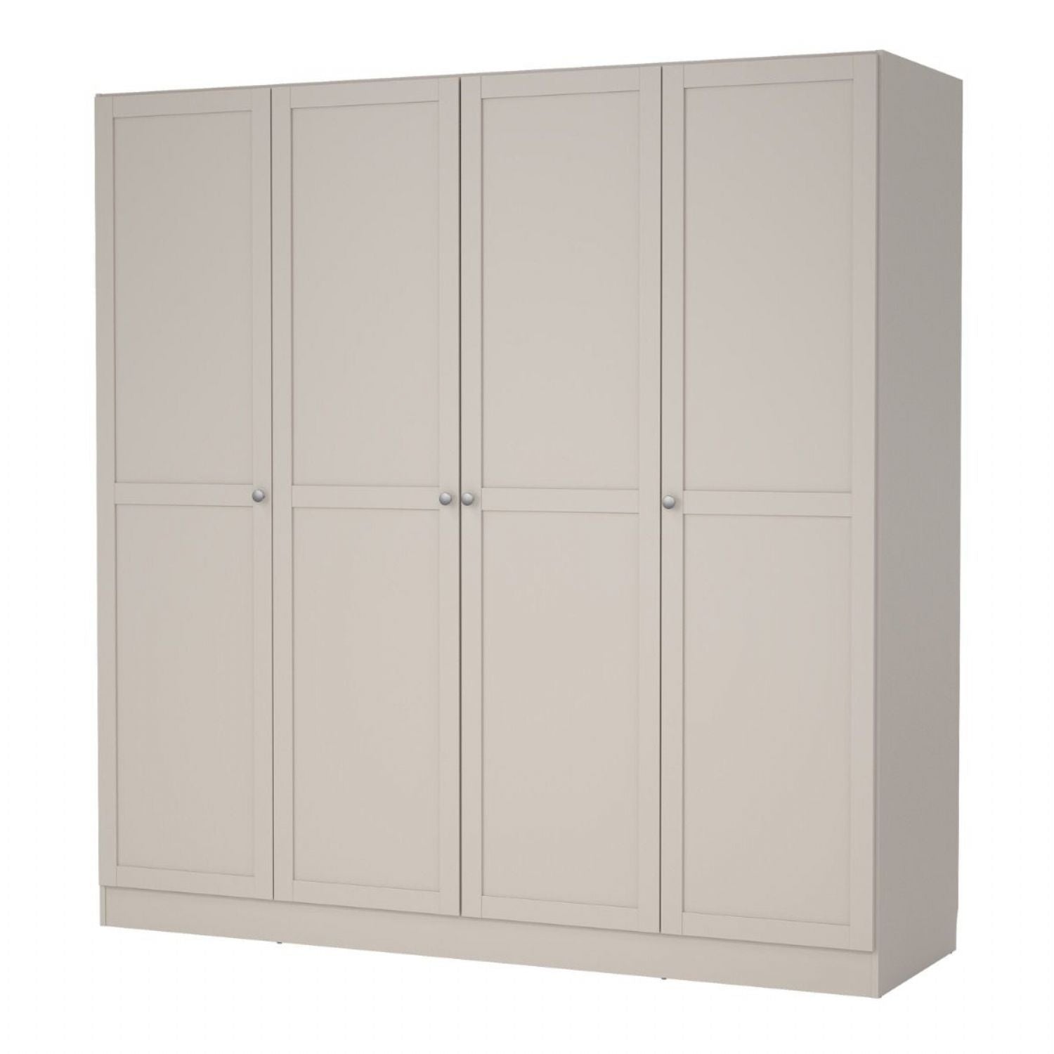 Brande Wardrobe with 4 Frame Doors in Cashmere