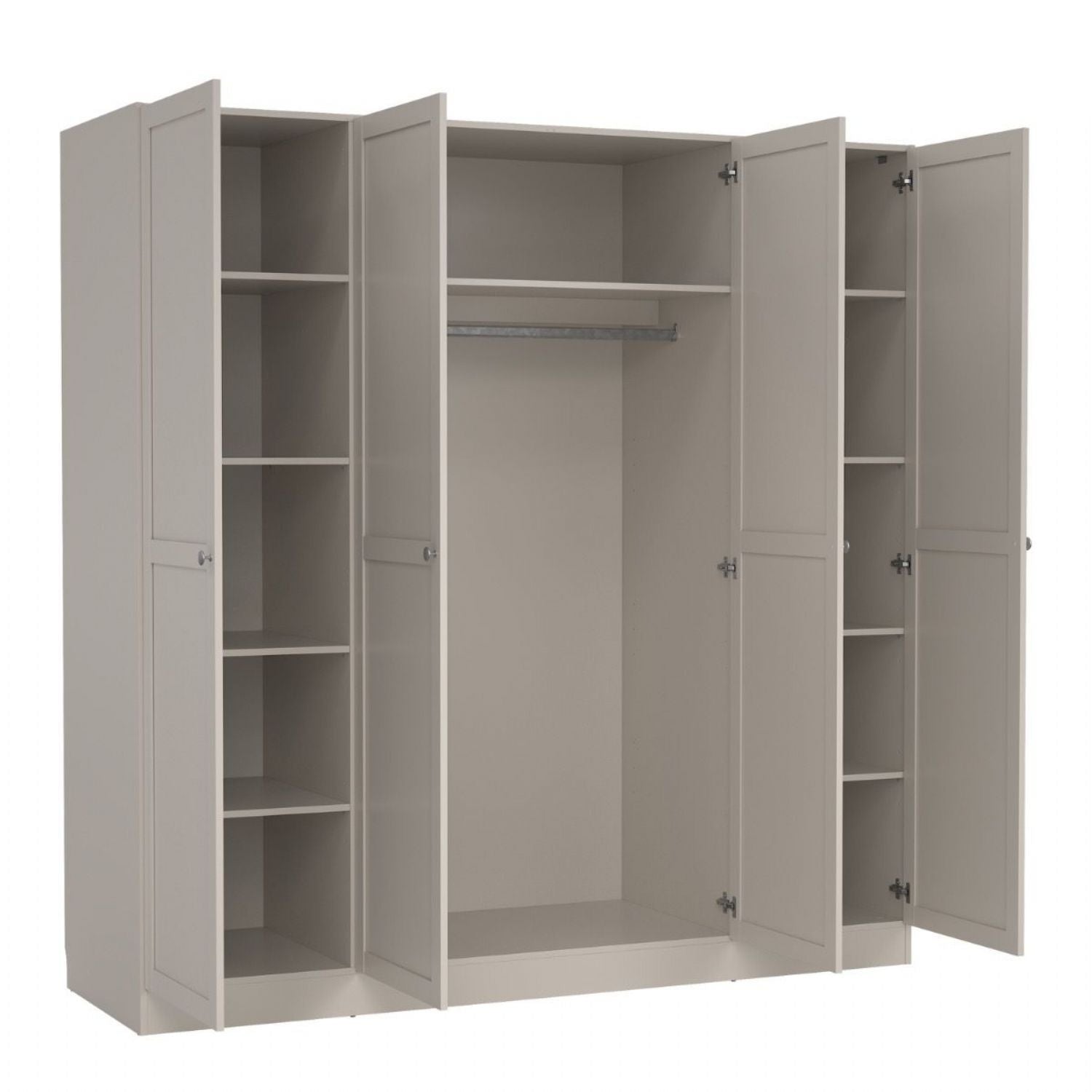Brande Wardrobe with 4 Frame Doors in Cashmere