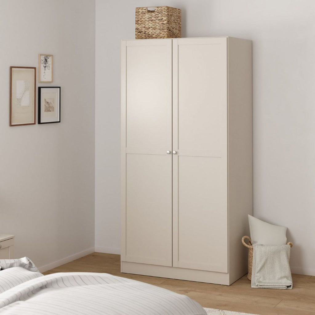 Brande Wardrobe with 2 Frame Doors in Cashmere