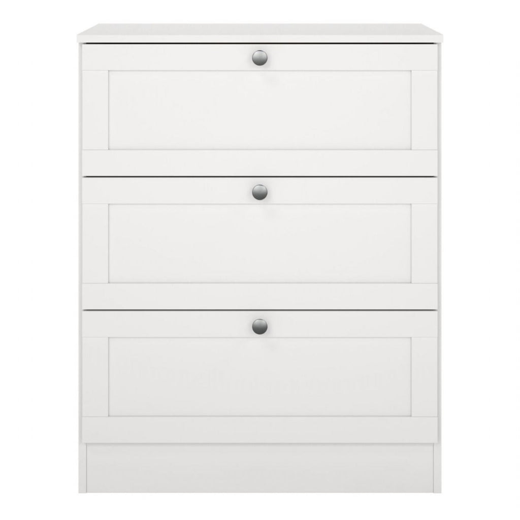 Brande Chest with 3 Frame Drawers in White