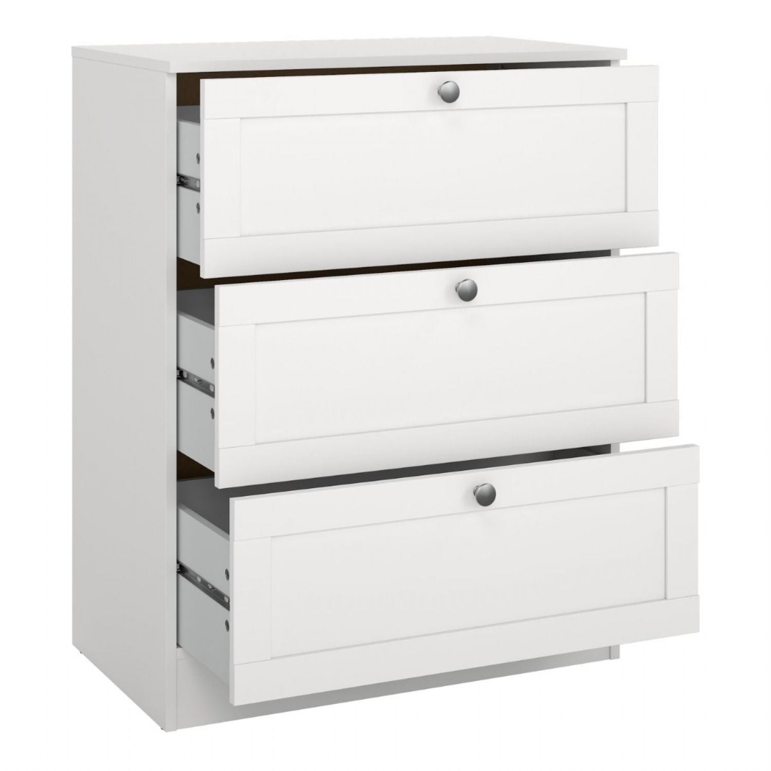 Brande Chest with 3 Frame Drawers in White