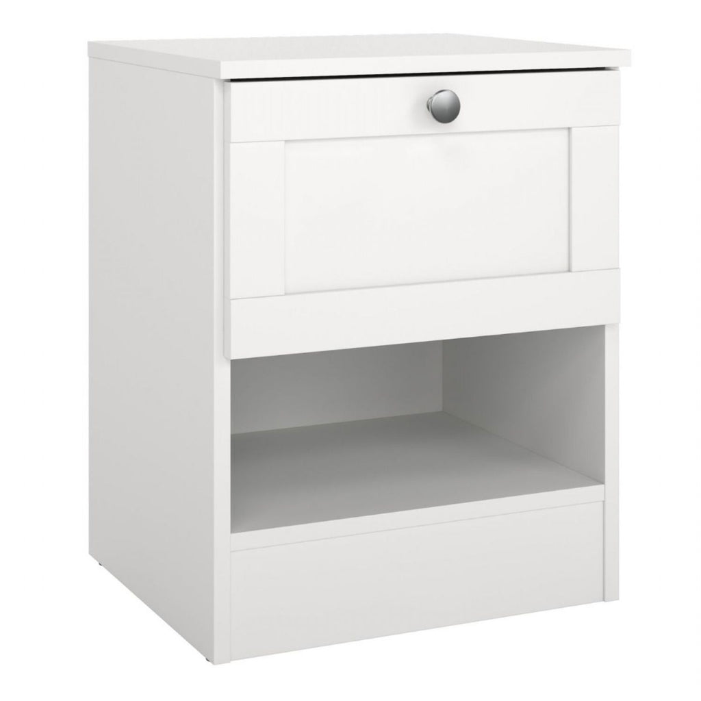 Brande Nightstand with 1 Frame Drawer in White