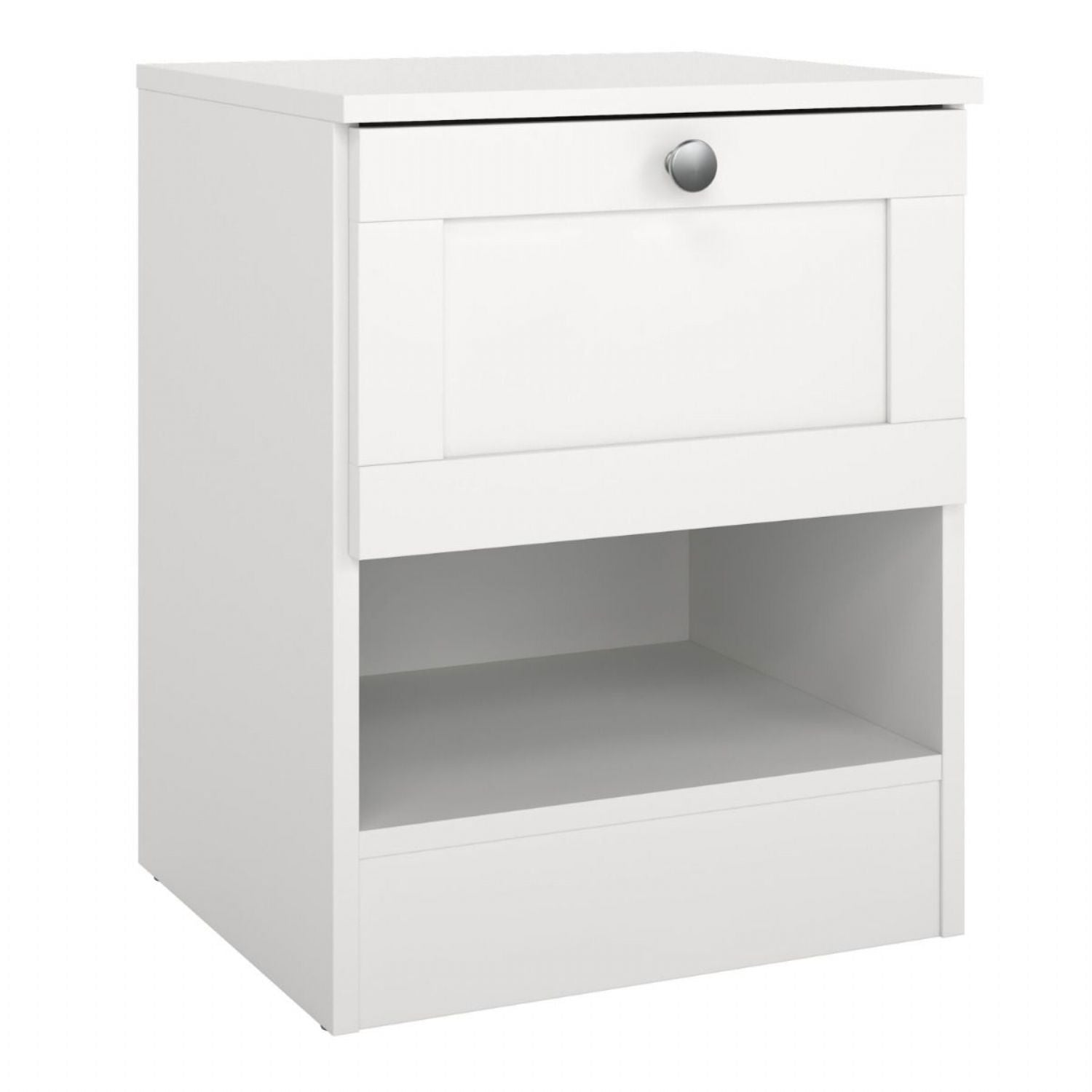 Brande Nightstand with 1 Frame Drawer in White