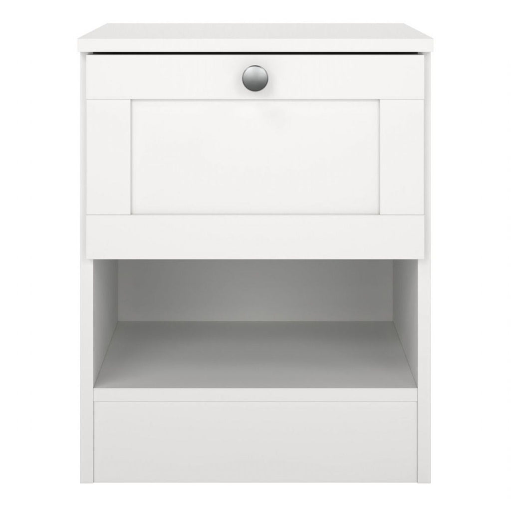 Brande Nightstand with 1 Frame Drawer in White