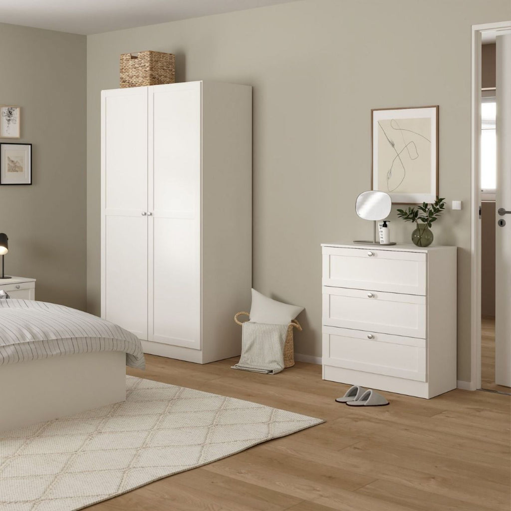 Brande Nightstand with 1 Frame Drawer in White