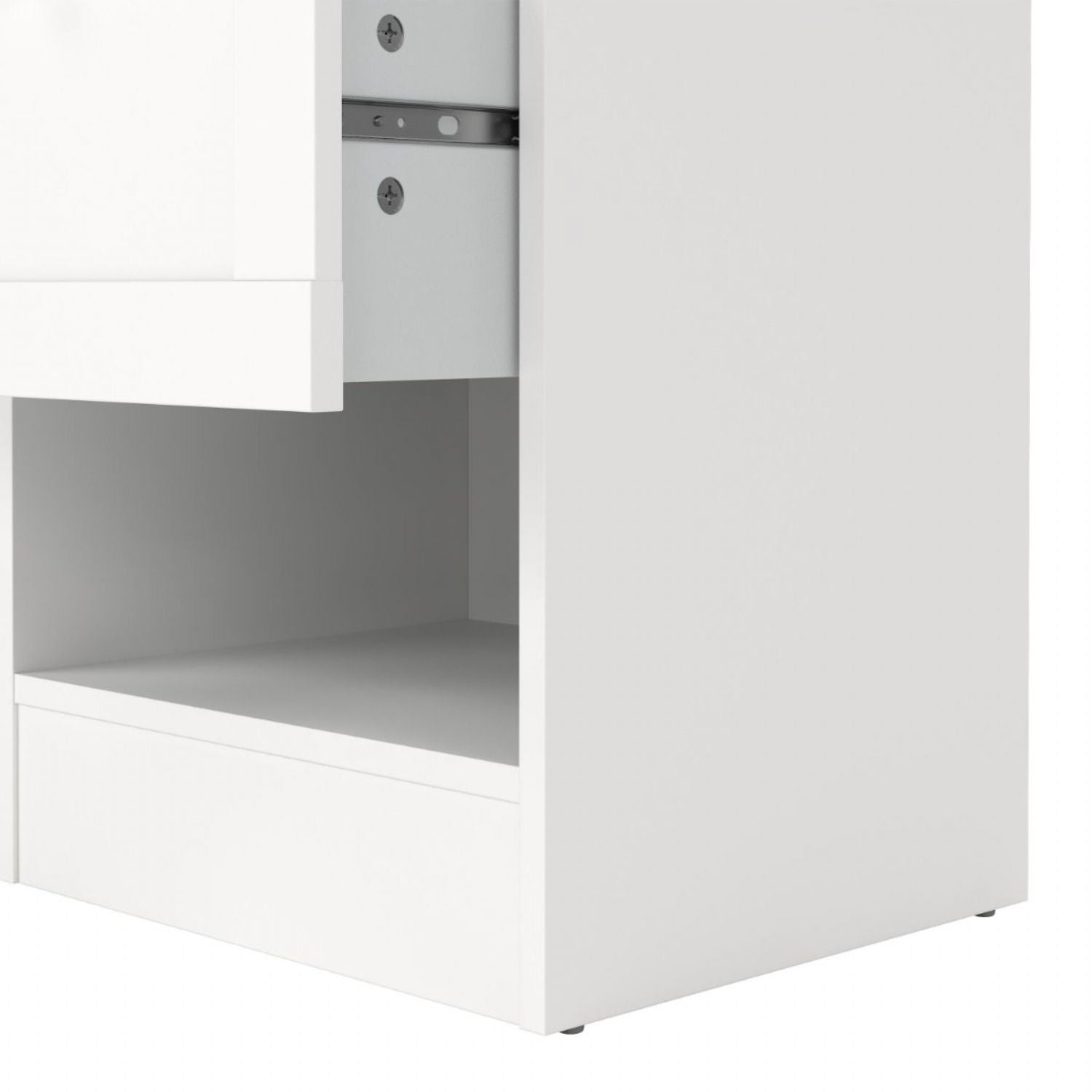 Brande Nightstand with 1 Frame Drawer in White