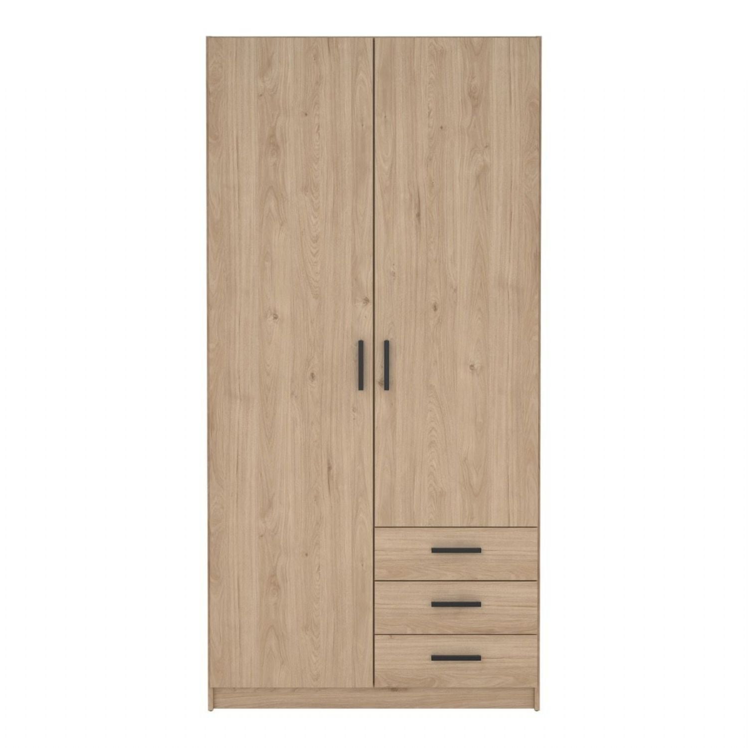 Sprint Wardrobe with 2 Doors + 3 Drawers in Jackson Hickory