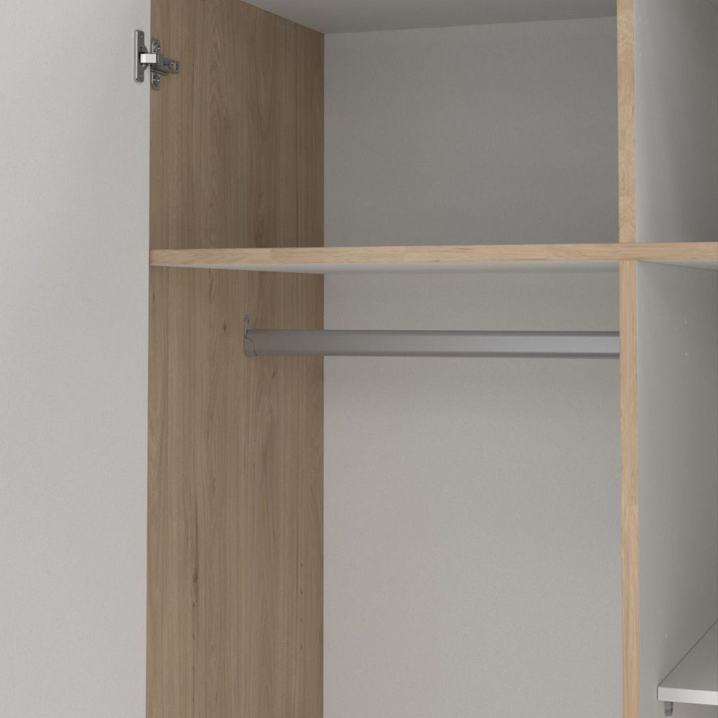 Sprint Wardrobe with 2 Doors + 3 Drawers in Jackson Hickory