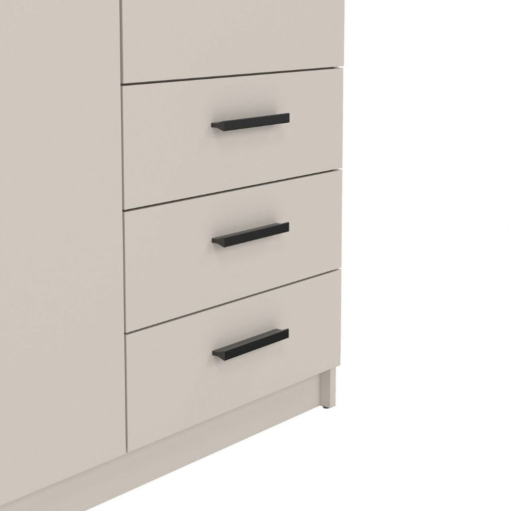 Sprint Wardrobe with 2 Doors + 3 Drawers in Cashmere