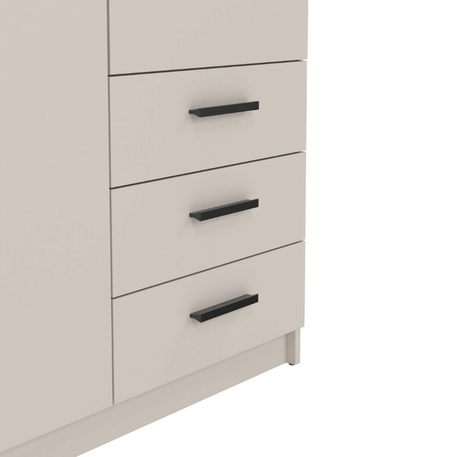 Sprint Wardrobe with 2 Doors + 3 Drawers in Cashmere