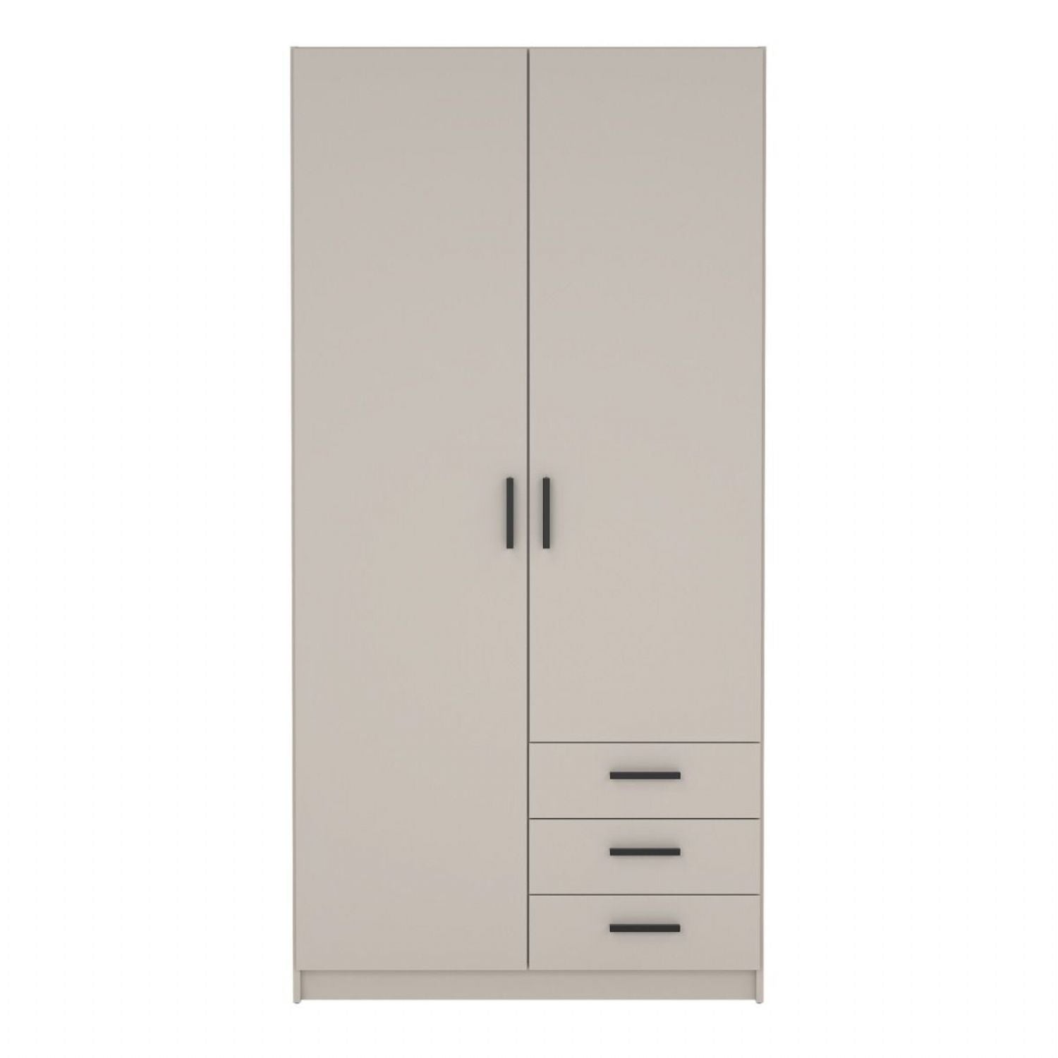 Sprint Wardrobe with 2 Doors + 3 Drawers in Cashmere