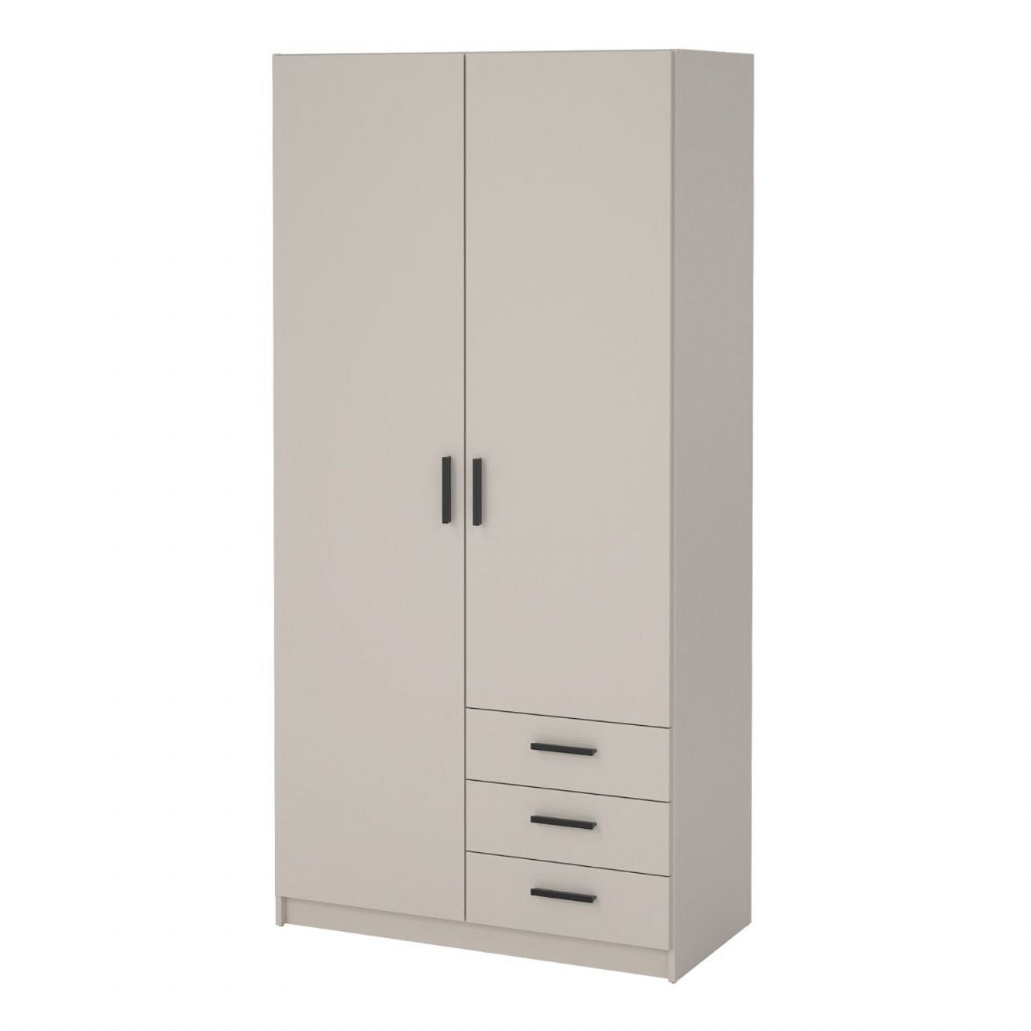 Sprint Wardrobe with 2 Doors + 3 Drawers in Cashmere