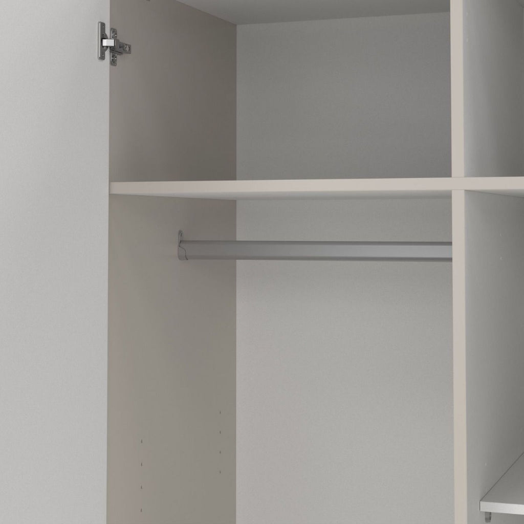 Sprint Wardrobe with 2 Doors + 3 Drawers in Cashmere