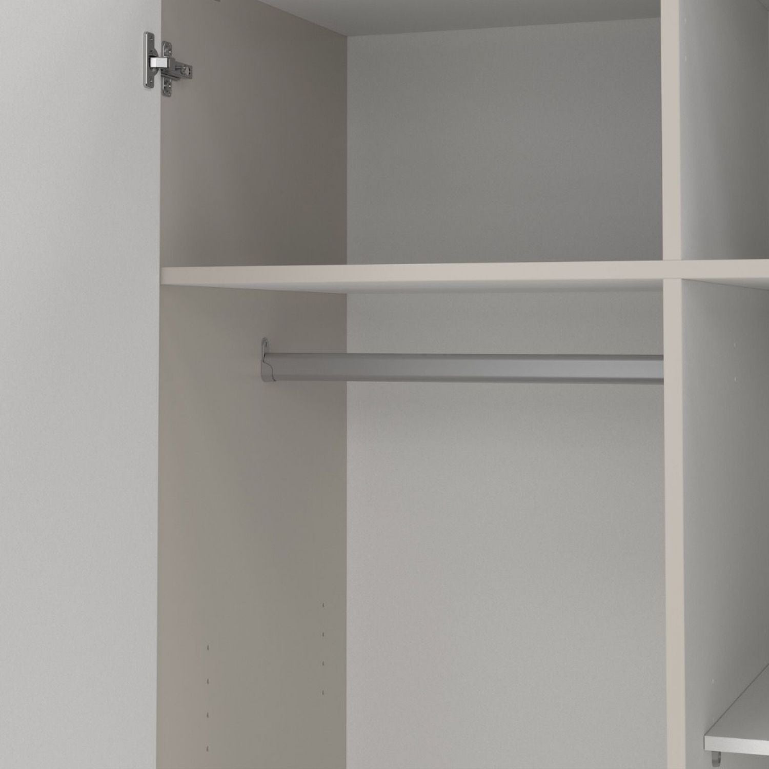 Sprint Wardrobe with 2 Doors + 3 Drawers in Cashmere