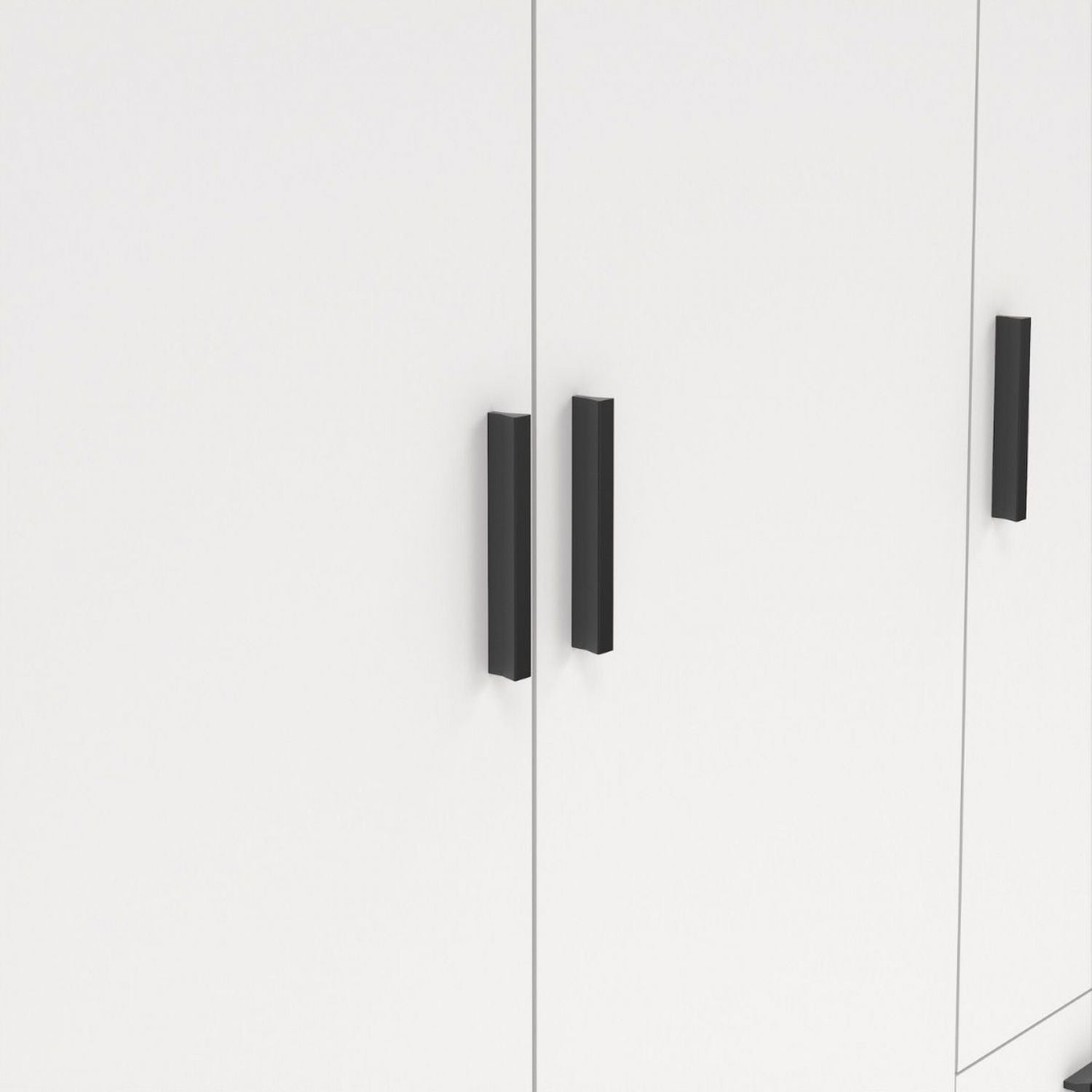 Sprint Wardrobe with 3 Doors + 3 Drawers in White