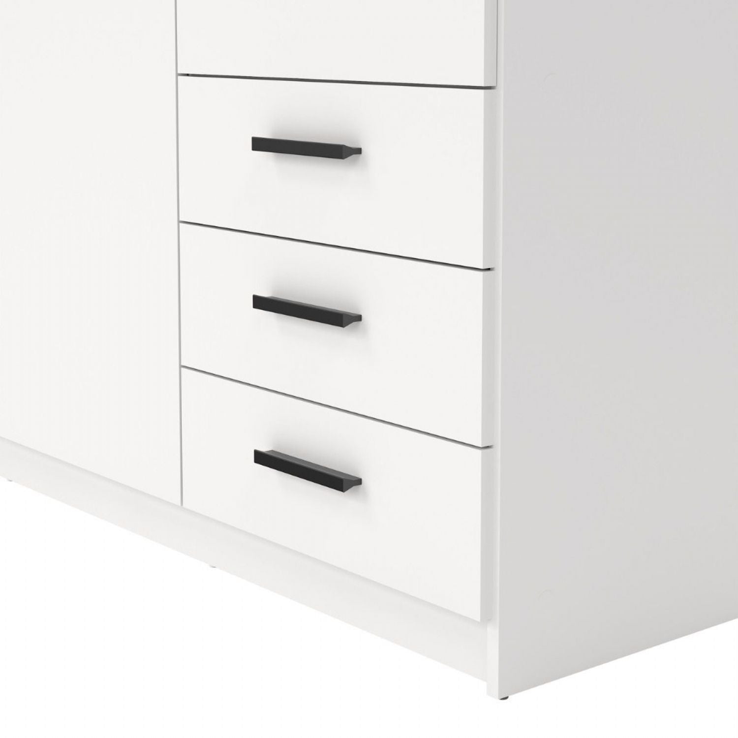 Sprint Wardrobe with 3 Doors + 3 Drawers in White