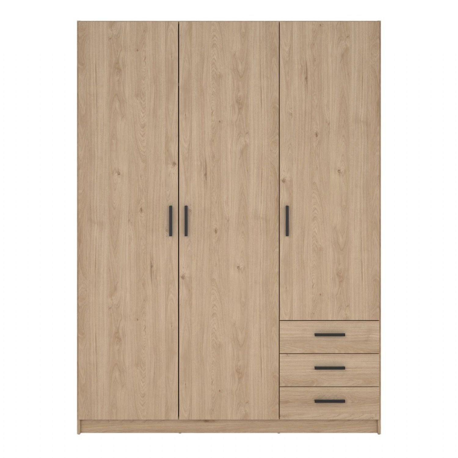 Sprint Wardrobe with 3 Doors + 3 Drawers in Jackson Hickory