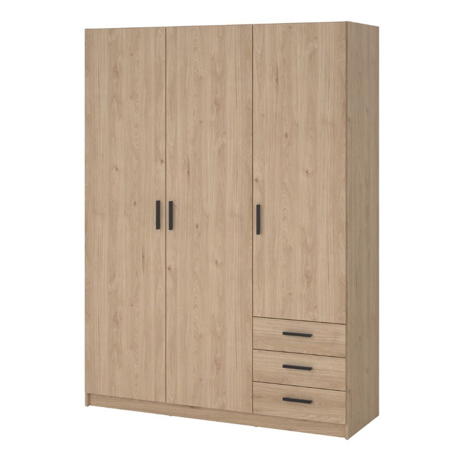 Sprint Wardrobe with 3 Doors + 3 Drawers in Jackson Hickory